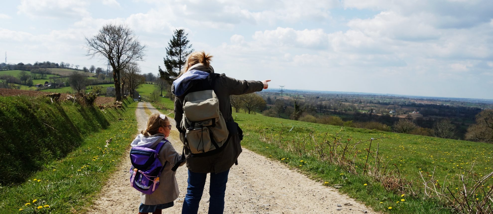 chemin de crête en famille